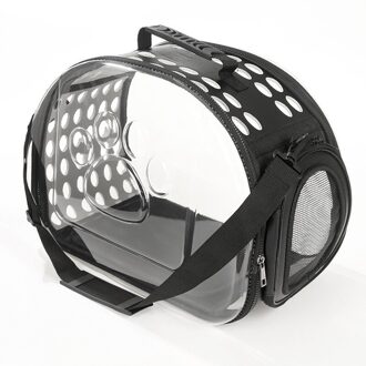 Kat Carrier Ademende Pet Hond Kat Carriers Rugzak Tassen Reizen Ruimte Capsule Kooi Draagbare Transport Huisdier Zak Draagtas Voor Katten zwart / S (36x20x22cm)