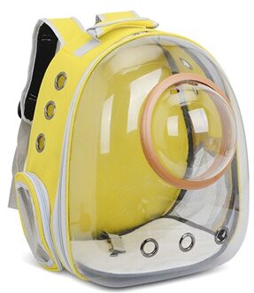 Kat Carrier Zakken Ademend Kat Rugzak Reizen Ruimte Capsule Huisdier Draagtas Outdoor Puppy Vervoer Huisdier Accessoires geel