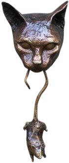 Kat Deur Bruin Gietijzer En Muis Roestig Deurklopper Kat Hars Muur Decor Ornament Wanddecoratie Home Decor Standbeeld # T1G