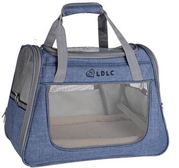Kat Draagtas Ademend Mesh Handtas Outdoor Huisdier Rugzak Draagbare Huisdier Schoudertas Voor Katten Kleine Hond Reizen Dierbenodigdheden Denim blauw