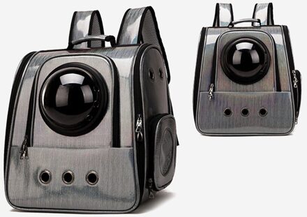 Kat Draagtas Draagbare Ademende Ruimte Capsule Tassen Voor Puppy Katten Outdoor Reizen Leveringen Huisdier Dubbele Schouder Rugzak Grijs