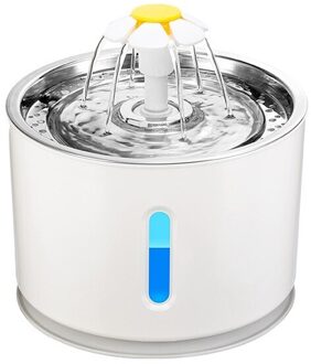 Kat Fontein Hond Drinkbak Huisdier Usb Automatische Water Dispenser Super Quiet Drinker Auto Feeder wit