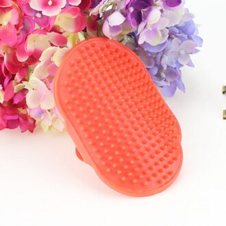 Kat Grooming Brush Handschoen Touch Hond Zachte Efficiënte Back Massage Bont Verstelbare Baden Borstel Kam Pet Haar Removel Mitts Rood