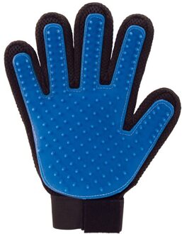 Kat Grooming Handschoen Voor Katten Wol Handschoen Pet Haar Deshedding Borstel Kam Handschoen Voor Hond Reiniging Massage Handschoen Voor dier blauw rechtsaf Glove