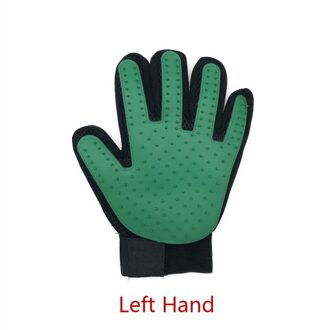 Kat Grooming Handschoen Voor Katten Wol Handschoen Pet Haar Deshedding Borstel Kam Handschoen Voor Hond Reiniging Massage Handschoen Voor dier groen links Glove