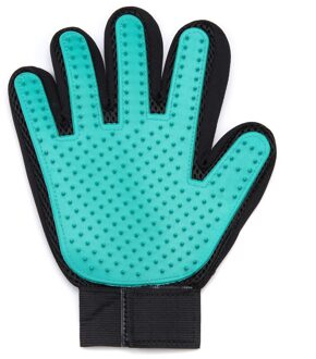 Kat Grooming Handschoenen Pet Hair Remover Handschoen Borstel Deshed Cleaner Massage Siliconen Handschoen Schoonmaakproducten Kaarden Voor Honden Katten groen-rechtsaf glove