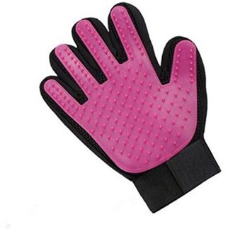 Kat Handschoen Kat Grooming Handschoen Pet Borstel Handschoen Voor Kat Hond Haar Verwijderen Borstel Hond Deshedding Cleaning Kammen Massage Handschoenen rechtsaf hand- / roze