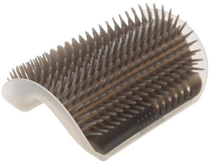 Kat Hoek Krassen Wrijven Borstel Huisdier Ontharing Massage Kam Deshedding Haar Handschoenen Honden Bad Schoonmaakproducten Dier Bruin