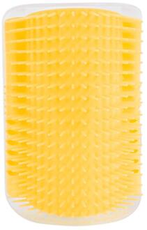 Kat Hoek Krassen Wrijven Borstel Huisdier Ontharing Massage Kam Deshedding Haar Handschoenen Honden Bad Schoonmaakproducten Dier geel