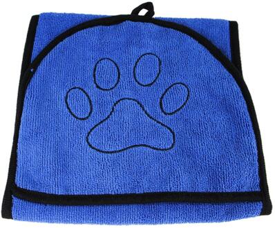 Kat Hond Badhanddoek Huisdieren Schoonmaakproducten Microfiber Super Ultra-Absorberende Puppy Drogen Handschoen Handdoeken Deken Met Pocket Blauw