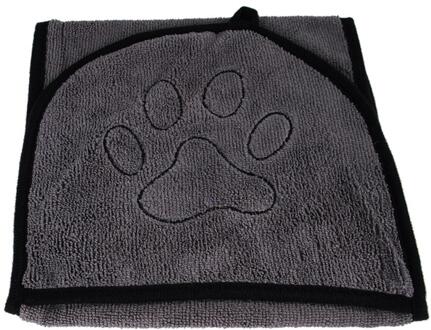 Kat Hond Badhanddoek Huisdieren Schoonmaakproducten Microfiber Super Ultra-Absorberende Puppy Drogen Handschoen Handdoeken Deken Met Pocket grijs