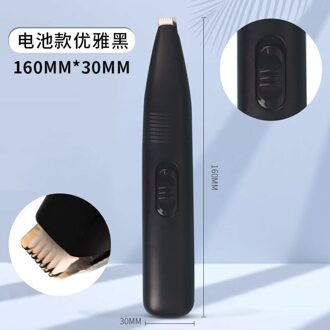 Kat Hond Clippers Pet Voet Tondeuse Hond Groeiende Clipper Usb Oplaadbare Butt Oor Ogen Haar Cutter Remover Lage noise accu -zwart