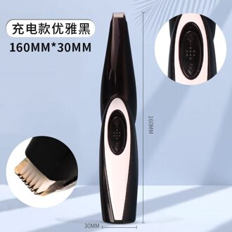 Kat Hond Clippers Pet Voet Tondeuse Hond Groeiende Clipper Usb Oplaadbare Butt Oor Ogen Haar Cutter Remover Lage noise charging-zwart