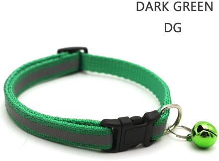 Kat Hond Reflecterende Kraag Ketting Knipperlicht Up Nylon Nacht Veiligheid Halsbanden Dierbenodigdheden Kat Accessoires donker groen