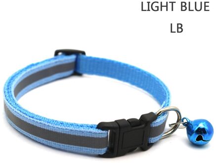 Kat Hond Reflecterende Kraag Ketting Knipperlicht Up Nylon Nacht Veiligheid Halsbanden Dierbenodigdheden Kat Accessoires licht blauw