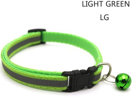 Kat Hond Reflecterende Kraag Ketting Knipperlicht Up Nylon Nacht Veiligheid Halsbanden Dierbenodigdheden Kat Accessoires licht groen