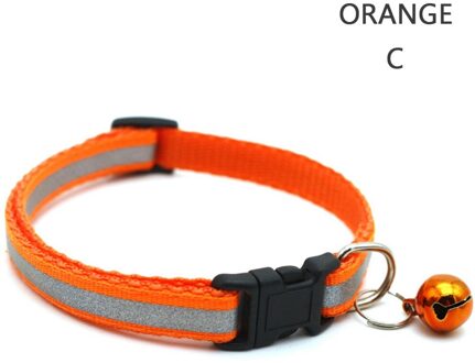 Kat Hond Reflecterende Kraag Ketting Knipperlicht Up Nylon Nacht Veiligheid Halsbanden Dierbenodigdheden Kat Accessoires oranje