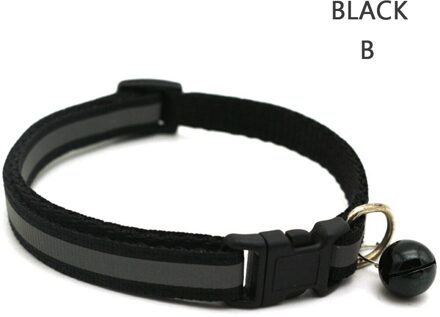Kat Hond Reflecterende Kraag Ketting Knipperlicht Up Nylon Nacht Veiligheid Halsbanden Dierbenodigdheden Kat Accessoires zwart