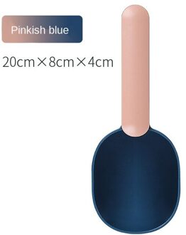 Kat Hondenvoer Schop Mutli-Functie Voeden Lepel Met Afdichting Zak Clip Creatieve Maatbeker blauw en roze