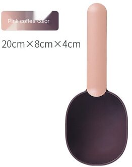 Kat Hondenvoer Schop Mutli-Functie Voeden Lepel Met Afdichting Zak Clip Creatieve Maatbeker koffie en roze