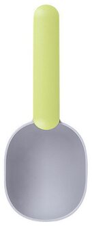 Kat Hondenvoer Schop Voeden Scoop Creatieve Maatbeker Dierbenodigdheden Kat Voedsel Schop Mutli-Functie Lepel Met afdichting Zak grijs en groen