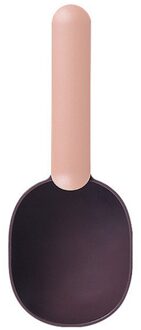 Kat Hondenvoer Schop Voeden Scoop Creatieve Maatbeker Dierbenodigdheden Kat Voedsel Schop Mutli-Functie Lepel Met afdichting Zak koffie en roze