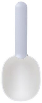 Kat Hondenvoer Schop Voeden Scoop Creatieve Maatbeker Dierbenodigdheden Kat Voedsel Schop Mutli-Functie Lepel Met afdichting Zak wit en grijs