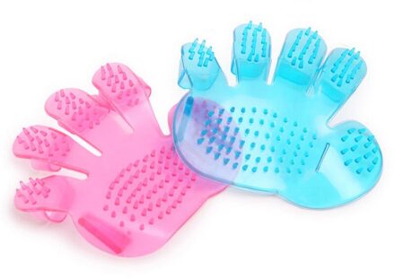 Kat Huisdier borstel Handschoen Deshedding Zachte Efficiënte Huisdier Massage Grooming Handschoen Hond Bad Kat schoonmaakproducten Huisdier Handschoen Hond kammen 35 lucht blauw