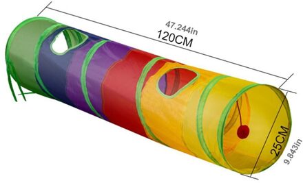 Kat Kanaal 2 Gaten Opvouwbare Regenboog Rolling Puzzel Speelgoed Voor Katten Kat Tunnel Interactieve Spelen Bal Huisdier Speelgoed Huisdieren Benodigdheden