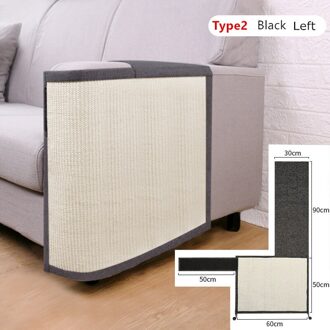 Kat Kitten Krasraad Sisal Scratcher Mat Kat Speelgoed Voet Stoel Krassen Onzichtbare Nagel Post Levert Meubelen Beschermen Pad 2 zwart L