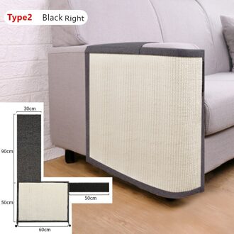 Kat Kitten Krasraad Sisal Scratcher Mat Kat Speelgoed Voet Stoel Krassen Onzichtbare Nagel Post Levert Meubelen Beschermen Pad 2 zwart R