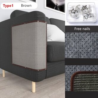 Kat Kitten Krasraad Sisal Scratcher Mat Kat Speelgoed Voet Stoel Krassen Onzichtbare Nagel Post Levert Meubelen Beschermen Pad Type1 bruin