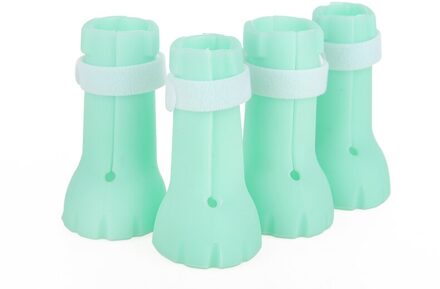 Kat Klauw Cover Sokken Cut Nagels Voet Bad Wassen Huisdier Protector Waterdichte Laarzen Anti-Kras Zapatos Kat Schoenen Zapatos para Gato groen
