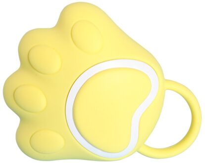 Kat Klauw Vormige Siliconen Scrubber Dispenser Bad Schoonmaken Wrijven Borstel Massage Baden Borstel Voor Volwassen Kids Shampoo Container Borstel geel