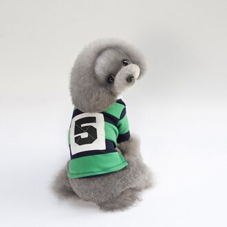 Kat Kleding Zomer Jurk Fun Huisdier Streep T-shirt Teddybeer Schnauzer Kleding S / Roze