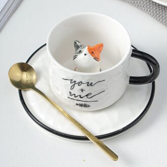 Kat Koffie Cup Keramische Kleine Prachtige Kantoor Mok Japanse Stijl 3D Dier Kat Klauw Cup 3D Art Rood