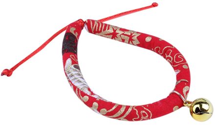 Kat Kraag Met Bel Hanger Verstelbare Cartoon Huisdier Bel Hanger Kraag Leuke Ketting Kraag Kleine Kat #0211y10 Rood / S