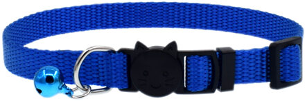 Kat Kraag Met Bel Veiligheid Gesp Kitten Kleine Honden Katten Verstelbare Nylon Halsbanden Dierbenodigdheden FOU99 Blauw