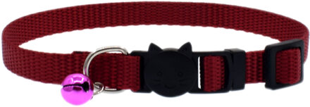 Kat Kraag Met Bel Veiligheid Gesp Kitten Kleine Honden Katten Verstelbare Nylon Halsbanden Dierbenodigdheden FOU99 Bourgondië