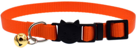 Kat Kraag Met Bel Veiligheid Gesp Kitten Kleine Honden Katten Verstelbare Nylon Halsbanden Dierbenodigdheden FOU99 oranje