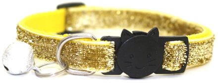 Kat Kraag Met Bell Breakaway Mode Verstelbare Kitten Kat Sequin Kraag Gato Antiahogo Kat Accessoires Katten Halsband geel