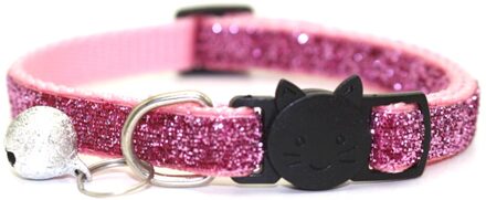 Kat Kraag Met Bell Breakaway Mode Verstelbare Kitten Kat Sequin Kraag Gato Antiahogo Kat Accessoires Katten Halsband roze