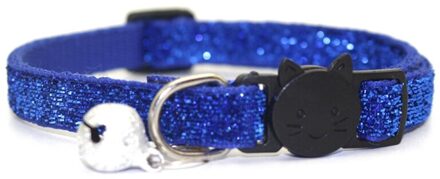 Kat Kraag Met Bell Breakaway Mode Verstelbare Kitten Kat Sequin Kraag Neck Strap Cat Accessoires Dierbenodigdheden blauw