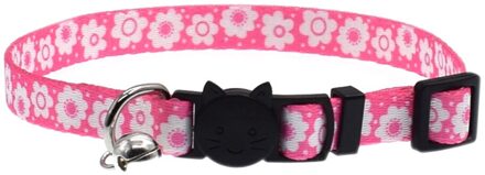 Kat Kraag Met Bell Veiligheid Gesp Verstelbare Kitten Kleine Honden Katten Afdrukken Kragen Dierbenodigdheden HVR88 roze