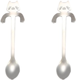 Kat Lepel Korte Handvat Lepels Bestek Koffie Drinken Gereedschap Keuken Gadge Snack Scoop Ijs Mini Lepels Servies