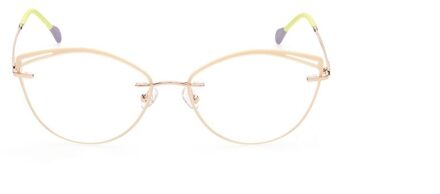 Kat-Oog Metaal Bril Ivoor - One Size