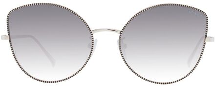 Kat-oog Zonnebril Metaal Frame Gradient Lenzen Lichtgrijs