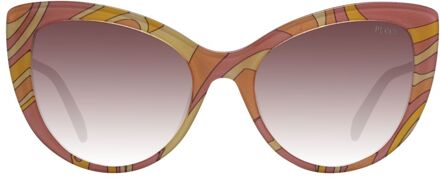 Kat Oog Zonnebril Multicolor Patroon Koraal