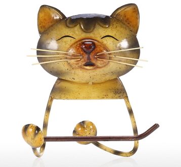 Kat Papieren Handdoek Houder Vintage Gietijzeren Hond Toiletrolhouder Stand Handdoek Houder Staande Voor Badkamer