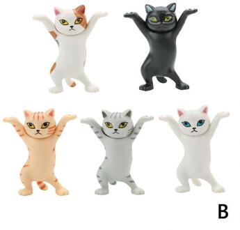 Kat Pen Houder Draadloze Oortelefoon Houder Woondecoratie Dier Thuis Auto Speelgoed Decoratie Poppen Draadloze Houder Standbeeld Headset D9D7 Licht Groen